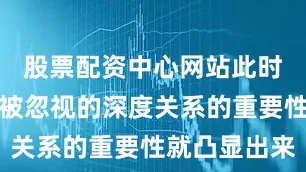 股票配资中心网站此时那些曾经被忽视的深度关系的重要性就凸显出来
